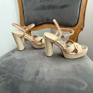 Coach Women's Tan Platform Espadrille Sandals